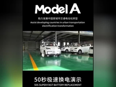 2440mm Zonne-aangedreven elektrische auto model Een zwak zonlicht energiegeneratie auto